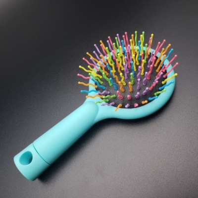 Free Massage Colorful fashion best quality Cushion Hair brushes Plastic Bling Paddle Hair Brush